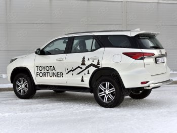 19 999 р. Защита заднего бампера SLITKOFF d76 дуга  Toyota Fortuner  AN160 (2020-2024) рестайлинг  с доставкой в г. Москва. Увеличить фотографию 3