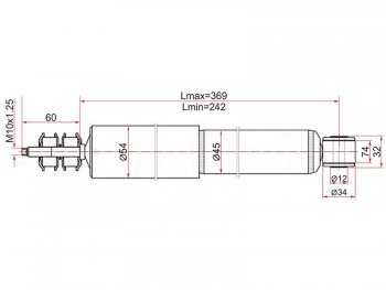 1 899 р. Амортизатор передний LH=RH SAT Toyota Hiace H100 минивэн дорестайлинг (Япония) (1989-1993)  с доставкой в г. Москва. Увеличить фотографию 1