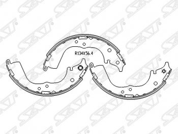 2 399 р. Колодки тормозные SAT (задние) Toyota Hiace H100 минивэн дорестайлинг (Япония) (1989-1993)  с доставкой в г. Москва. Увеличить фотографию 1
