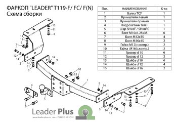 12 499 р. Фаркоп Лидер Плюс (съемный шар тип F, с нержавеющей пластиной) Toyota Highlander XU40 рестайлинг (2010-2013) (Без электропакета)  с доставкой в г. Москва. Увеличить фотографию 2