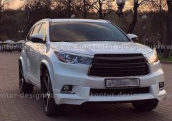 12 999 р. Комплект накладок на колёсные арки TopKontur Design Toyota Highlander XU50 дорестайлинг (2013-2017)  с доставкой в г. Москва. Увеличить фотографию 2