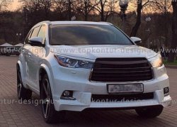 5 399 р. Решётка радиатора TopKontur Design Toyota Highlander XU50 дорестайлинг (2013-2017)  с доставкой в г. Москва. Увеличить фотографию 2