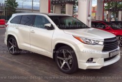 5 399 р. Решётка радиатора TopKontur Design Toyota Highlander XU50 дорестайлинг (2013-2017)  с доставкой в г. Москва. Увеличить фотографию 4