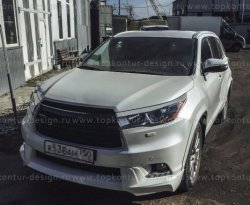 5 399 р. Решётка радиатора TopKontur Design Toyota Highlander XU50 дорестайлинг (2013-2017)  с доставкой в г. Москва. Увеличить фотографию 5