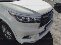 5 399 р. Решётка радиатора TopKontur Design Toyota Highlander XU50 дорестайлинг (2013-2017)  с доставкой в г. Москва. Увеличить фотографию 6