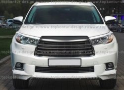 5 399 р. Решётка радиатора TopKontur Design Toyota Highlander XU50 дорестайлинг (2013-2017)  с доставкой в г. Москва. Увеличить фотографию 7