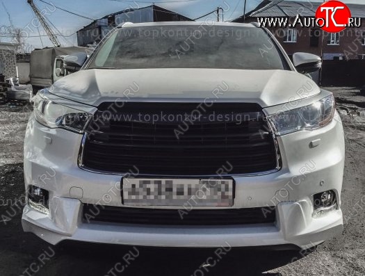 5 399 р. Решётка радиатора TopKontur Design Toyota Highlander XU50 дорестайлинг (2013-2017)  с доставкой в г. Москва