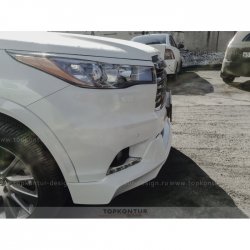 2 199 р. Реснички на фары TopKontur Design Toyota Highlander XU50 дорестайлинг (2013-2017) (Неокрашенные)  с доставкой в г. Москва. Увеличить фотографию 4