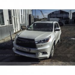 2 199 р. Реснички на фары TopKontur Design Toyota Highlander XU50 дорестайлинг (2013-2017) (Неокрашенные)  с доставкой в г. Москва. Увеличить фотографию 5