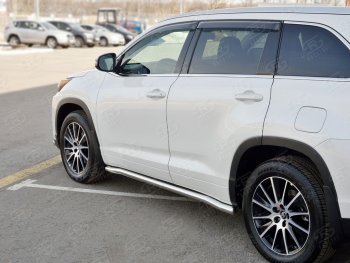 25 999 р. Защита порогов SLITKOFF из круглой трубы диаметром 63 мм SLITKOFF v3 Toyota Highlander XU50 дорестайлинг (2013-2017)  с доставкой в г. Москва. Увеличить фотографию 3