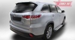 9 089 р. Пороги из алюминиевого профиля Souz-96 Toyota Highlander XU50 дорестайлинг (2013-2017)  с доставкой в г. Москва. Увеличить фотографию 2