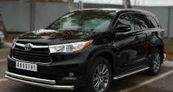 33 949 р. Широкая защита порогов SLITKOFF Toyota Highlander XU50 дорестайлинг (2013-2017)  с доставкой в г. Москва. Увеличить фотографию 3