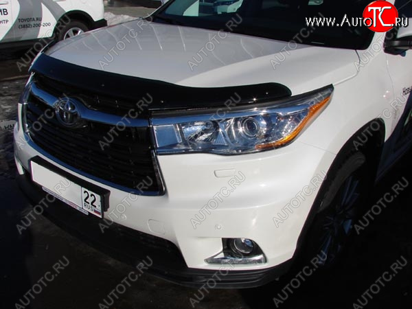 3 169 р. Дефлектор капота SIM Toyota Highlander XU50 дорестайлинг (2013-2017)  с доставкой в г. Москва