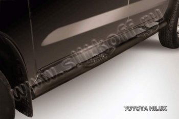 Защита порогов Slitkoff Toyota Hilux AN20,AN30  2-ой рестайлинг (2011-2016)