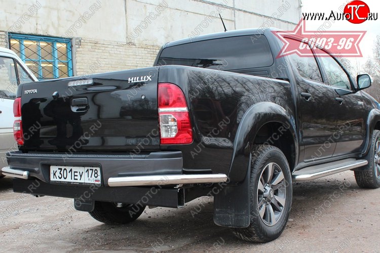 9 539 р. Защита заднего бампера из боковых уголков Souz-96 (d60) Toyota Hilux AN20,AN30  2-ой рестайлинг (2011-2016)  с доставкой в г. Москва