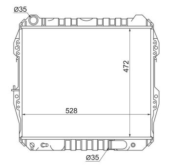 Радиатор двигателя SAT Toyota Hilux Surf N120,N130 5 дв. дорестайлинг (1989-1991)