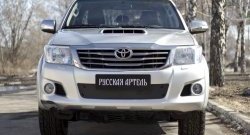 999 р. Зимняя заглушка решетки переднего бампера РА Toyota Hilux AN20,AN30  2-ой рестайлинг (2011-2016)  с доставкой в г. Москва. Увеличить фотографию 2