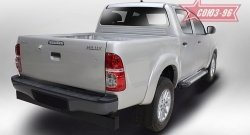 9 899 р. Пороги из алюминиевого профиля Souz-96 Toyota Hilux AN20,AN30  2-ой рестайлинг (2011-2016)  с доставкой в г. Москва. Увеличить фотографию 2