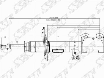 3 699 р. Левый амортизатор передний SAT Toyota Noah 1 дорестайлинг (2001-2004)  с доставкой в г. Москва. Увеличить фотографию 1