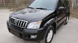 1 249 р. Реснички RA на фары Toyota Land Cruiser Prado J120 (2002-2009) (Неокрашенные)  с доставкой в г. Москва. Увеличить фотографию 2