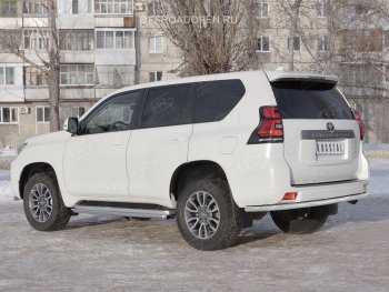 20 349 р. Защита заднего бампера (Ø63 мм, нержавейка) SLITKOFF  Toyota Land Cruiser Prado  J150 (2017-2020) 2-ой рестайлинг  с доставкой в г. Москва. Увеличить фотографию 3