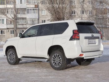 17 399 р. Защита заднего бампера (Ø76 мм, нержавейка) SLITKOFF Toyota Land Cruiser Prado J150 2-ой рестайлинг (2017-2020)  с доставкой в г. Москва. Увеличить фотографию 2