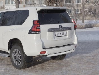 17 399 р. Защита заднего бампера (Ø76 мм, нержавейка) SLITKOFF Toyota Land Cruiser Prado J150 2-ой рестайлинг (2017-2020)  с доставкой в г. Москва. Увеличить фотографию 3