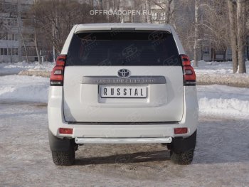 17 399 р. Защита заднего бампера (Ø76 мм, нержавейка) SLITKOFF Toyota Land Cruiser Prado J150 2-ой рестайлинг (2017-2020)  с доставкой в г. Москва. Увеличить фотографию 4