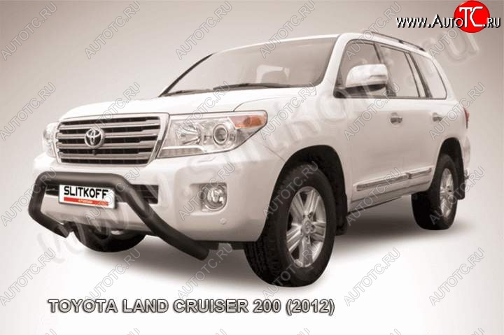 20 599 р. Кенгурятник d76 низкий широкий мини  Toyota Land Cruiser  200 (2012-2015) 1-ый рестайлинг (Цвет: серебристый)  с доставкой в г. Москва