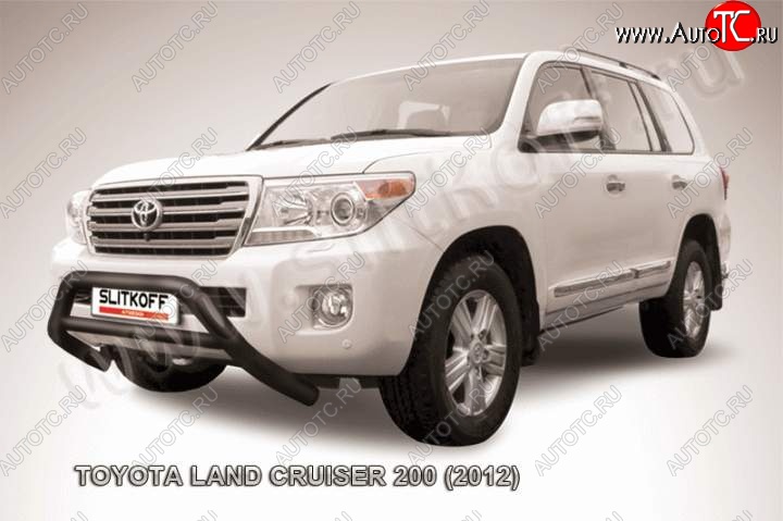 24 999 р. Кенгурятник d76 низкий широкий с перемычкой  Toyota Land Cruiser  200 (2012-2015) 1-ый рестайлинг (Цвет: серебристый)  с доставкой в г. Москва