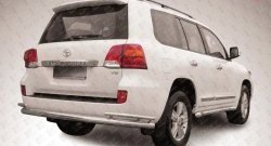 Двойная защита заднего бампера из трёх труб диаметром 76 и 42 мм Slitkoff Toyota Land Cruiser 200 1-ый рестайлинг (2012-2015)