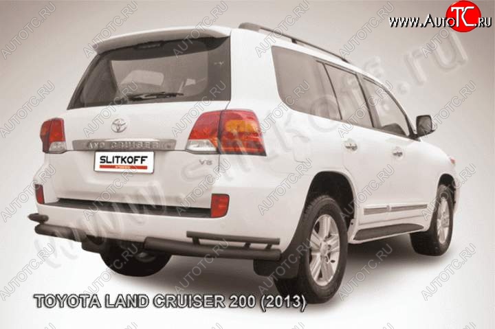 11 999 р. Уголки d76+d42 двойные  Toyota Land Cruiser  200 (2012-2015) 1-ый рестайлинг (Цвет: серебристый)  с доставкой в г. Москва