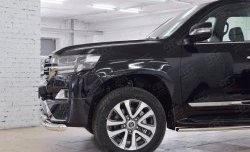 24 849 р. Защита переднего бампера (2 трубыØ76 и 63 мм, нержавейка) SLITKOFF Toyota Land Cruiser 200 2-ой рестайлинг (2015-2021)  с доставкой в г. Москва. Увеличить фотографию 4