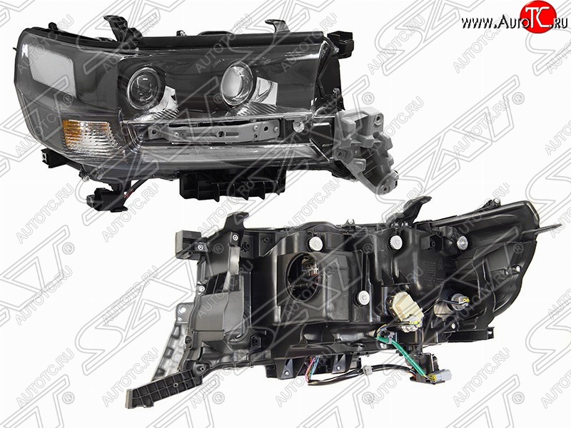 26 999 р. Правая фара передняя SAT LED EXECUTIVE BLACK/WHITE  Toyota Land Cruiser  200 (2015-2021) 2-ой рестайлинг  с доставкой в г. Москва