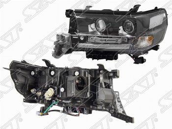 24 499 р. Левая фара передняя SAT LED EXECUTIVE BLACK/WHITE  Toyota Land Cruiser  200 (2015-2021) 2-ой рестайлинг  с доставкой в г. Москва. Увеличить фотографию 1