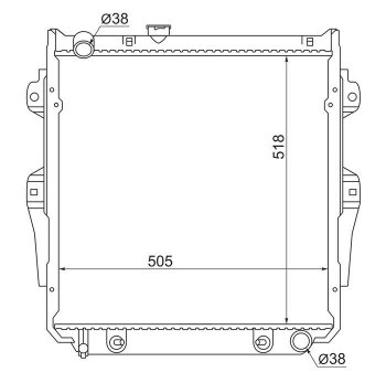 Радиатор двигателя SAT Toyota (Тойота) Land Cruiser (Лэнд)  J70 (1984-1999) J70 5 дв. дорестайлинг, 5 дв. 1-ый рестайлинг