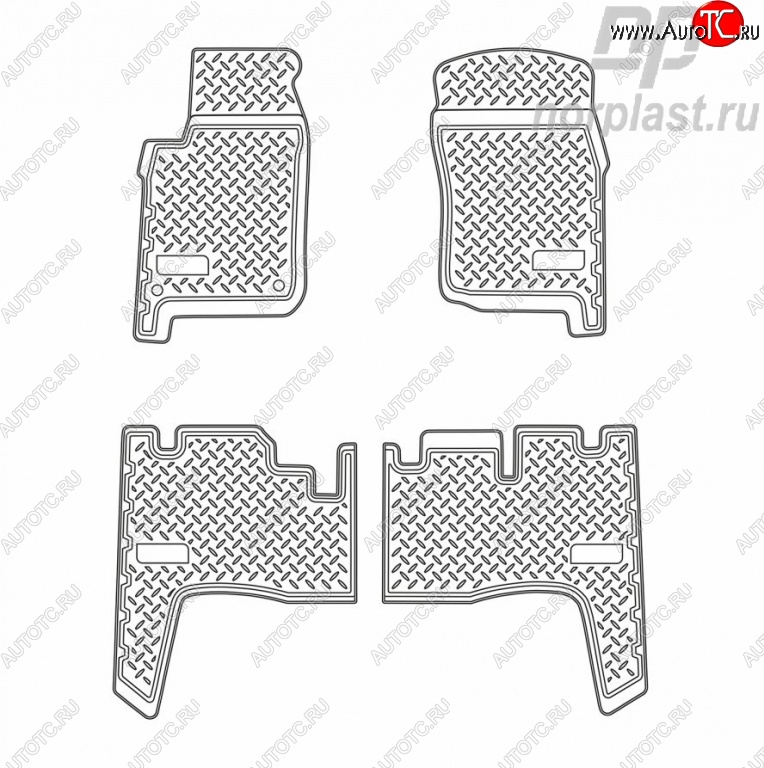 2 899 р. Комплект ковриков в салон Norplast  Toyota Land Cruiser  76 (1985-2004)  с доставкой в г. Москва
