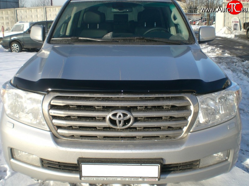 3 169 р. Дефлектор капота NovLine Toyota Land Cruiser 200 дорестайлинг (2007-2012)  с доставкой в г. Москва