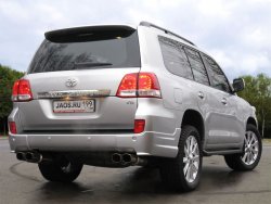 14 099 р. Накладка на задний бампер Jaos Toyota Land Cruiser 200 дорестайлинг (2007-2012) (Неокрашенная)  с доставкой в г. Москва. Увеличить фотографию 2