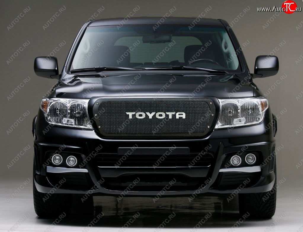 17 699 р. Решетка радиатора CrTuning  Toyota Land Cruiser  200 (2007-2021) дорестайлинг, 1-ый рестайлинг, 2-ой рестайлинг (С надписью TOYOTA)  с доставкой в г. Москва