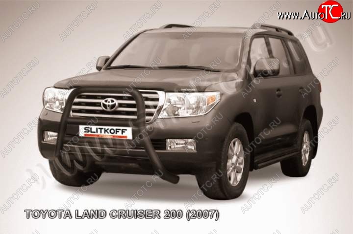 38 999 р. Кенгурятник d76 высокий  Toyota Land Cruiser  200 (2007-2012) дорестайлинг (Цвет: серебристый)  с доставкой в г. Москва