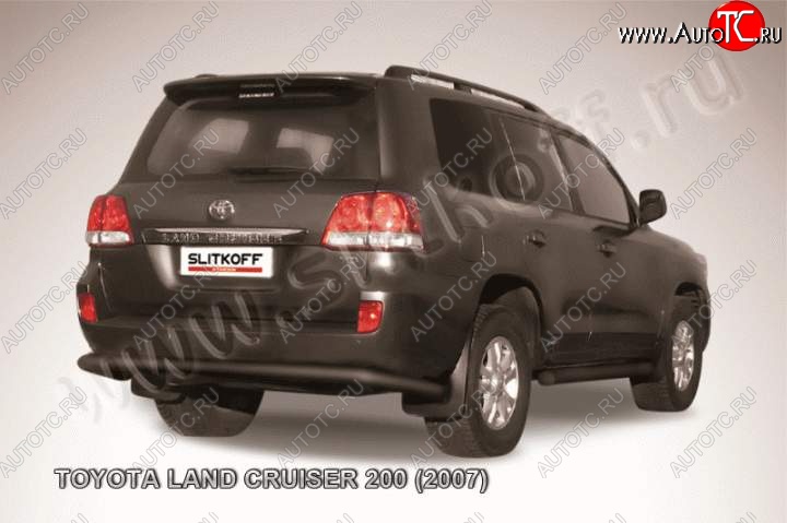 14 399 р. Защита задняя Slitkoff Toyota Land Cruiser 200 дорестайлинг (2007-2012) (Цвет: серебристый)  с доставкой в г. Москва