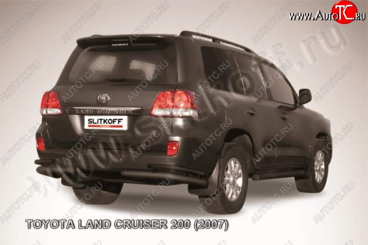 13 099 р. Уголки d76+d42 двойные Toyota Land Cruiser 200 дорестайлинг (2007-2012) (Цвет: серебристый)  с доставкой в г. Москва