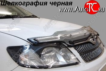 2 479 р. Защита фар CA-Plastic  Toyota Land Cruiser  200 (2007-2012) дорестайлинг (Шелкография черная)  с доставкой в г. Москва