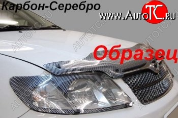 2 479 р. Защита фар CA-Plastic  Toyota Land Cruiser  200 (2007-2012) дорестайлинг (Шелкография карбон-серебро)  с доставкой в г. Москва