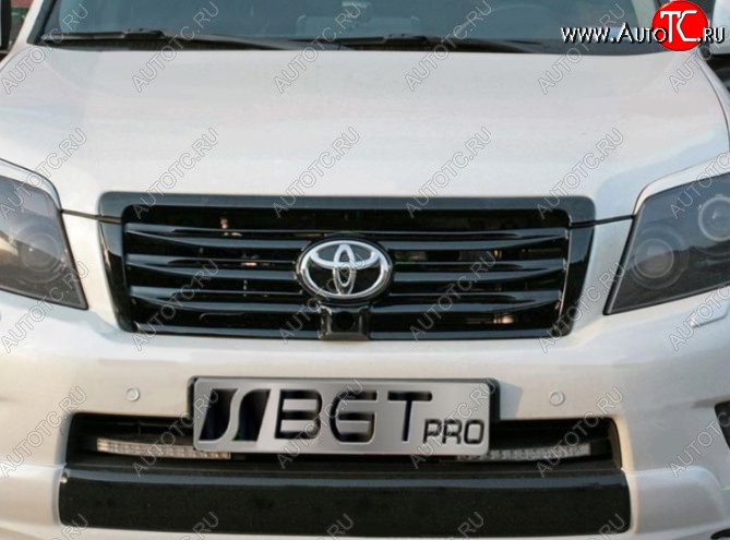 7 499 р. Решётка радиатора ELFORD Style (под камеру)  Toyota Land Cruiser Prado  J150 (2009-2013) дорестайлинг (Неокрашенная)  с доставкой в г. Москва