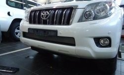 1 539 р. Сетка на бампер Russtal (хром) Toyota Land Cruiser Prado J150 дорестайлинг (2009-2013)  с доставкой в г. Москва. Увеличить фотографию 2