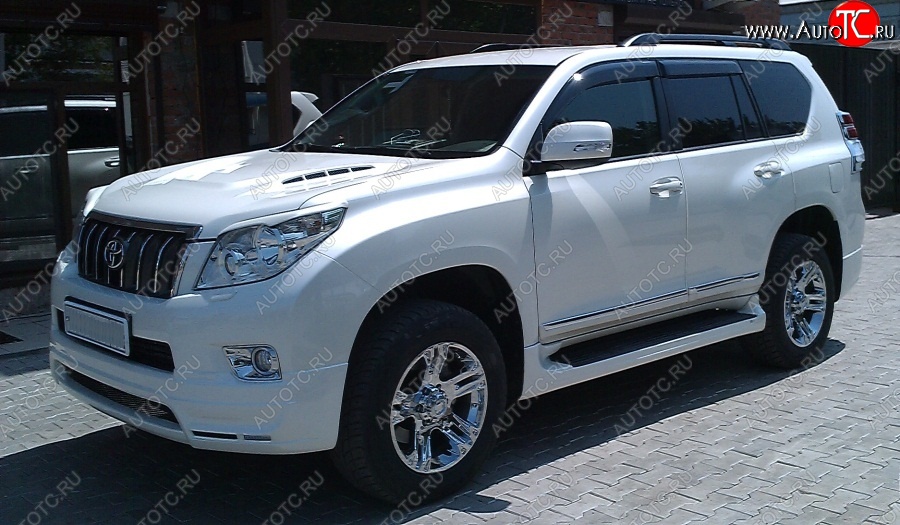 14 099 р. Пластиковые пороги Mz SPEED Toyota Land Cruiser Prado J150 дорестайлинг (2009-2013)  с доставкой в г. Москва