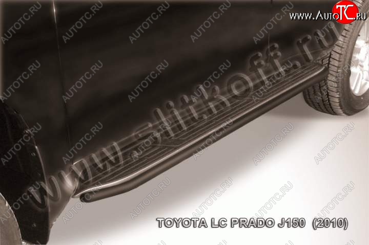 10 399 р. Защита штатного порога d42 Slitkoff Toyota Land Cruiser Prado J150 дорестайлинг (2009-2013) (Цвет: серебристый)  с доставкой в г. Москва