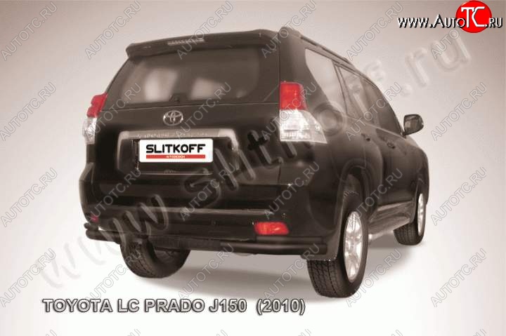 12 699 р. Уголки d76+d42 двойные Toyota Land Cruiser Prado J150 дорестайлинг (2009-2013) (Цвет: серебристый)  с доставкой в г. Москва